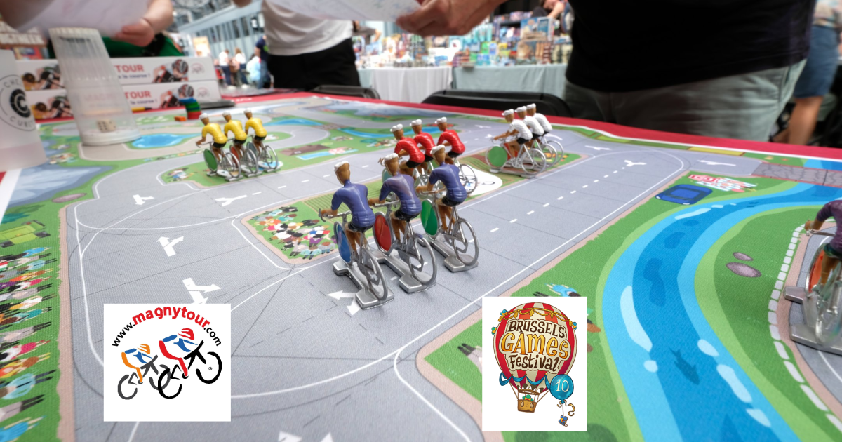 Poster announcing participation of MAGNYTOUR in the Brussels Games Festival 2025